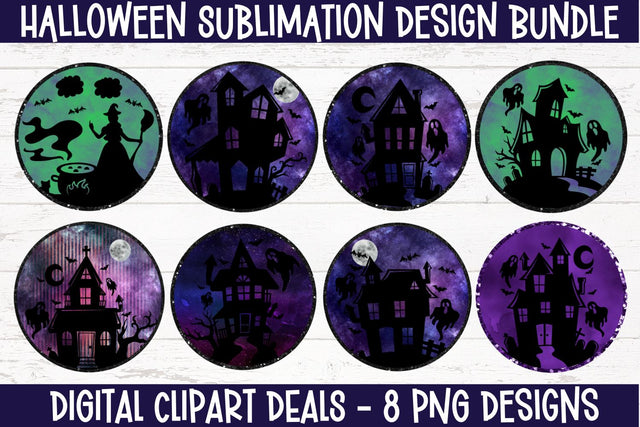 Spooky Halloween Sublimation Design Bundle Sublimation Digital Clipart Deals 