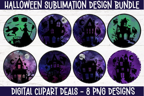 Spooky Halloween Sublimation Design Bundle Sublimation Digital Clipart Deals 