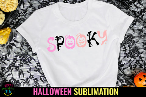 Spooky Halloween Sublimation I Pink Halloween Sublimation Sublimation Happy Printables Club 