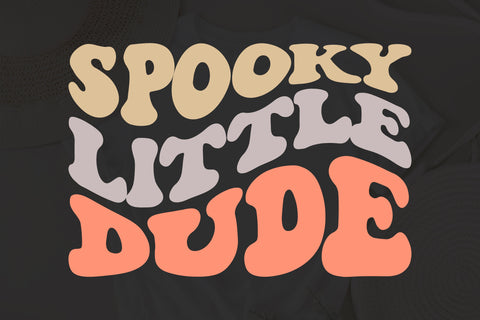 Spooky Little Dude svg, Halloween svg, Fall svg, Autumn svg, Boo svg, Wavy Stacked svg, Boho svg, Svg Dxf Eps Ai Png Silhouette Cricut SVG Fauz 