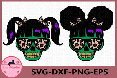 Spooky little Girl Skull Svg SVG Lerastudio 