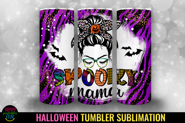 Spooky Mama Halloween Tumbler Sublimation Sublimation Happy Printables Club 