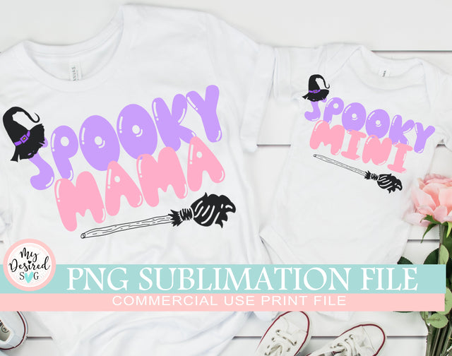 Spooky Mama Mini PNG, Halloween Png, Funny Halloween Matching, Witchy Mama, Spooky Season, Mother and Daughter, Halloween Sublimation Design Sublimation MyDesiredSVG 