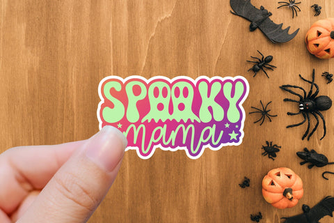 Spooky Mama PNG, Printable Halloween Sticker Sublimation CraftLabSVG 