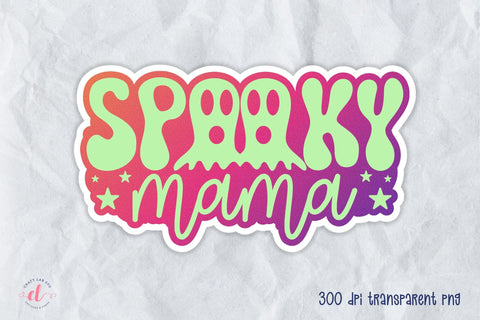 Spooky Mama PNG, Printable Halloween Sticker Sublimation CraftLabSVG 