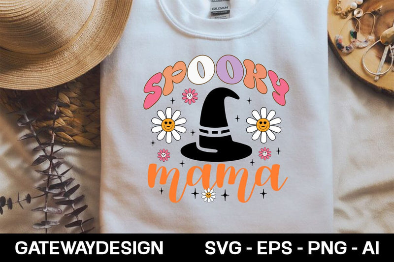 Spooky Mama retro svg design SVG designmaster24 