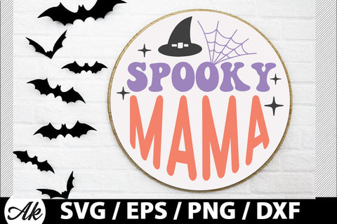 Spooky mama Round Sign SVG SVG akazaddesign 