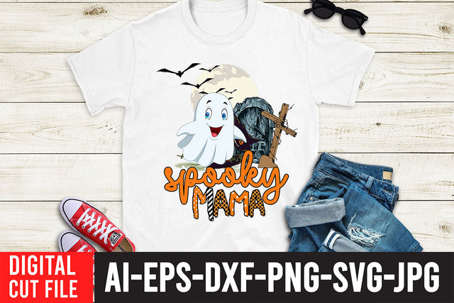 Spooky Mama SVG Design Sublimation BlackCatsMedia 