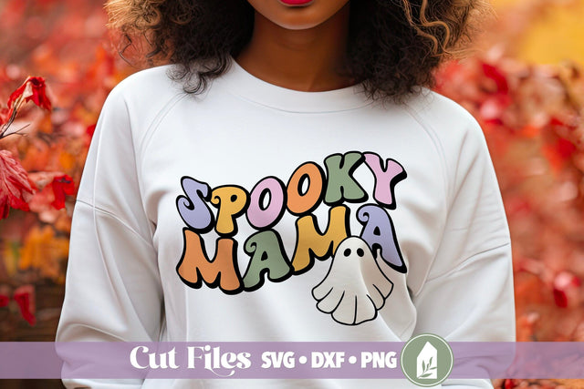 Spooky Mama SVG, Retro Halloween Shirt Design SVG LilleJuniper 