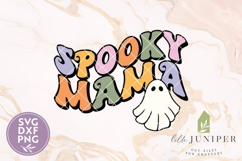Spooky Mama SVG, Retro Halloween Shirt Design SVG LilleJuniper 