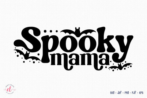 Spooky Mama SVG - Retro Halloween SVG SVG CraftLabSVG 