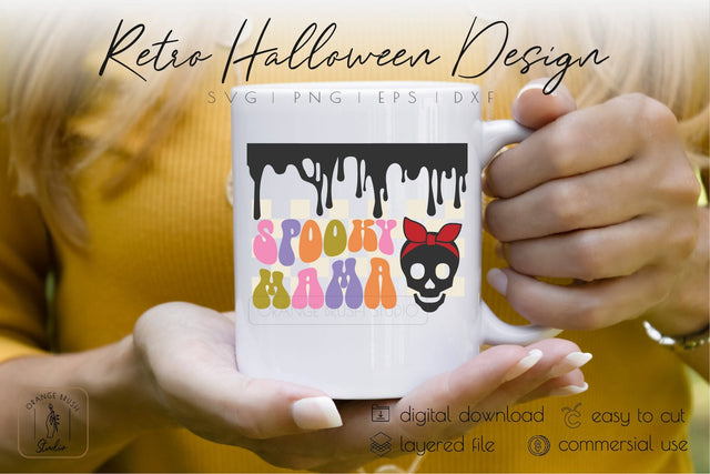 Spooky Mama SVG | Retro Halloween | Witch Shirt SVG OrangeBrushStudio 