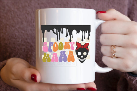 Spooky Mama SVG | Retro Halloween | Witch Shirt SVG OrangeBrushStudio 