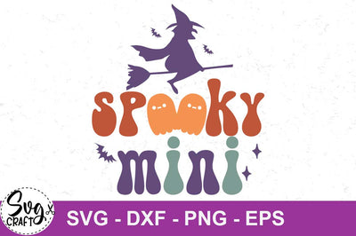 Spooky mini Halloween retro vintage svg cut file, Halloween quote retro SVG cut file SVG Svgcraft 