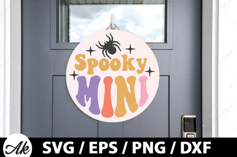 Spooky mini Round Sign SVG SVG akazaddesign 