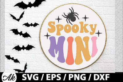 Spooky mini Round Sign SVG SVG akazaddesign 