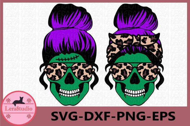 Spooky Mom skull Svg SVG Lerastudio 