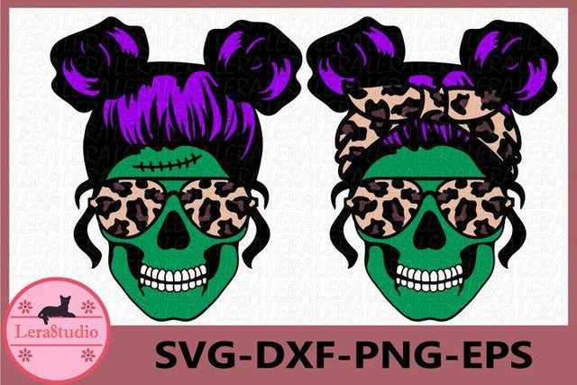 Spooky Mom skull Svg SVG Lerastudio 