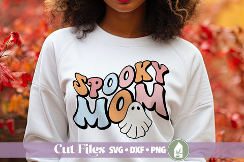 Spooky Mom SVG, Retro Halloween Shirt Design SVG LilleJuniper 