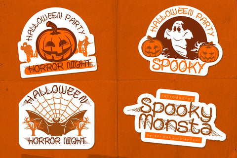 Spooky Monsta - Spider Web Display Font Font PutraCetol Studio 