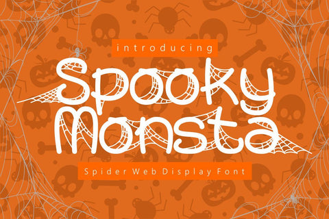 Spooky Monsta - Spider Web Display Font Font PutraCetol Studio 
