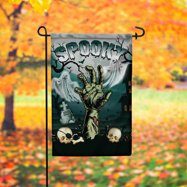 Spooky Night Halloween Garden Flag - 12x18 Garden Flag Sublimation Design Download PNG File Instant Download Sublimation CaldwellArt 