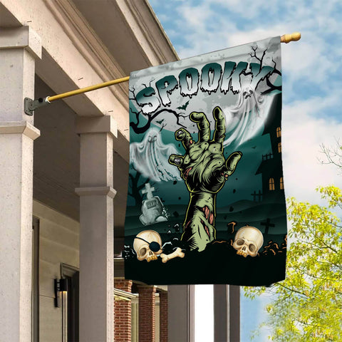 Spooky Night Halloween Garden Flag - 12x18 Garden Flag Sublimation Design Download PNG File Instant Download Sublimation CaldwellArt 