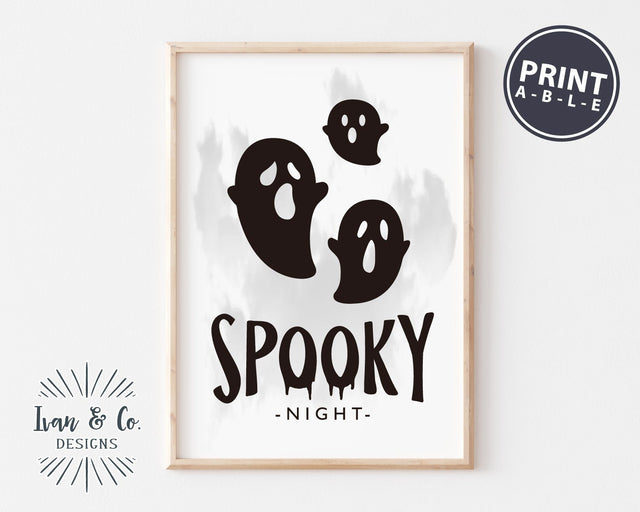 Spooky Night Prints | JPG Files | Halloween Printable Art | Autumn Prints | Fall Prints | Ghosts Prints | Printable Wall Art | Digital Prints Digital Pattern Ivan & Co. Designs 
