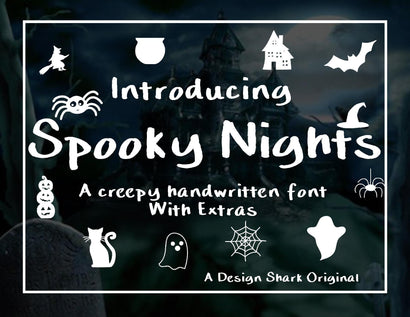Spooky Nights Font Design Shark 