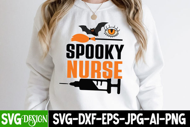 Spooky Nurse SVG Cut File, Spooky Nurse PNG , Halloween SVG Design, Halloween Quotes, Halloween Sublimation Design, Halloween Saying SVG Cut File, Halloween SVG Cut File SVG BlackCatsMedia 