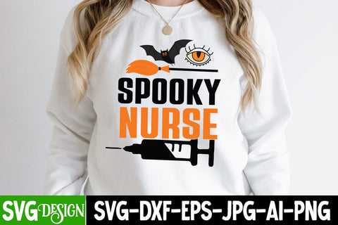 Spooky Nurse SVG Cut File, Spooky Nurse PNG , Halloween SVG Design, Halloween Quotes, Halloween Sublimation Design, Halloween Saying SVG Cut File, Halloween SVG Cut File SVG BlackCatsMedia 