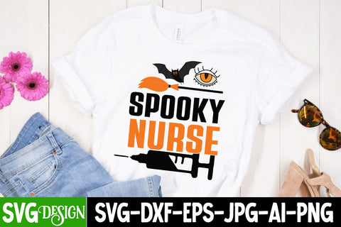 Spooky Nurse SVG Cut File, Spooky Nurse PNG , Halloween SVG Design, Halloween Quotes, Halloween Sublimation Design, Halloween Saying SVG Cut File, Halloween SVG Cut File SVG BlackCatsMedia 