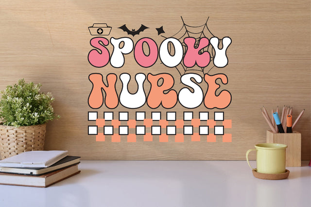 Spooky Nurse SVG, Retro Halloween Nurse Sublimation SVGista 