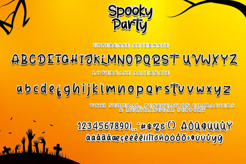 Spooky Party Font Stefani Letter 