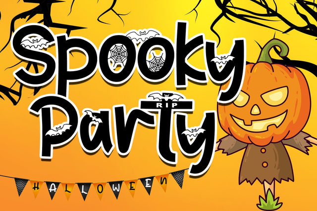 Spooky Party Font Stefani Letter 
