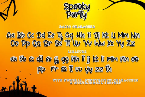 Spooky Party Font Stefani Letter 