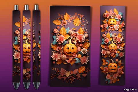 Spooky Pumpkins Halloween Pen Wrap | Sublimation Sublimation SvgOcean 