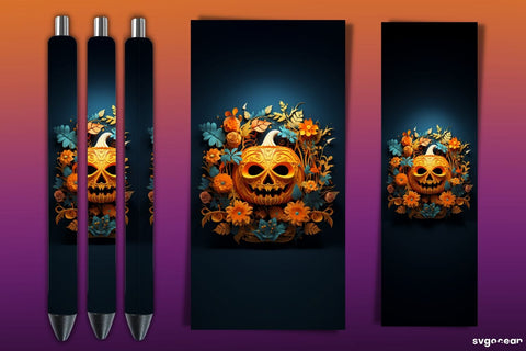 Spooky Pumpkins Halloween Pen Wrap | Sublimation Sublimation SvgOcean 