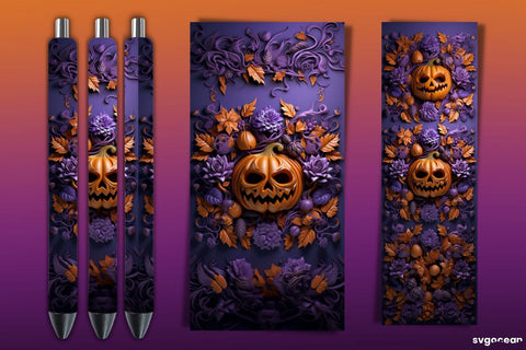 Spooky Pumpkins Halloween Pen Wrap | Sublimation Sublimation SvgOcean 
