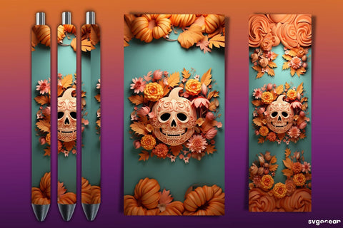 Spooky Pumpkins Halloween Pen Wrap | Sublimation Sublimation SvgOcean 