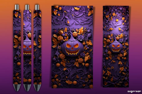 Spooky Pumpkins Halloween Pen Wrap | Sublimation Sublimation SvgOcean 