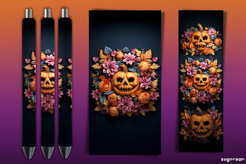 Spooky Pumpkins Halloween Pen Wrap | Sublimation Sublimation SvgOcean 