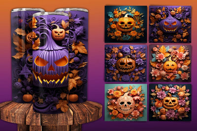 Spooky Pumpkins Halloween Tumbler Wrap | 20 Oz | Sublimation Sublimation SvgOcean 