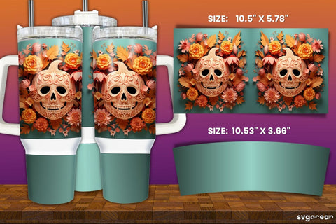 Spooky Pumpkins Halloween Tumbler Wrap | 40 Oz | Sublimation Sublimation SvgOcean 