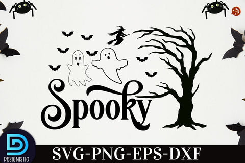 Spooky , Retro Halloween SVG Design, SVG DESIGNISTIC 