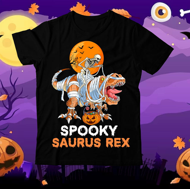 Spooky Saurus Rex SVG Cut File, Spooky Saurus Rex SVG Design, Halloween Sublimation PNG, Halloween SVG Bundle,Halloween SVG Quotes,Halloween PNG, Halloween SVG SVG BlackCatsMedia 