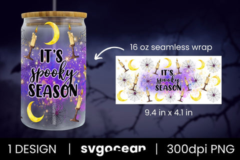 Spooky Season Can Glass PNG Sublimation SvgOcean 