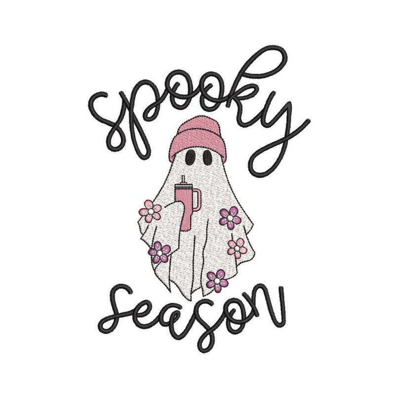 Spooky Season Embroidery Design, Ghost Embroidery Design, Stay Spooky
