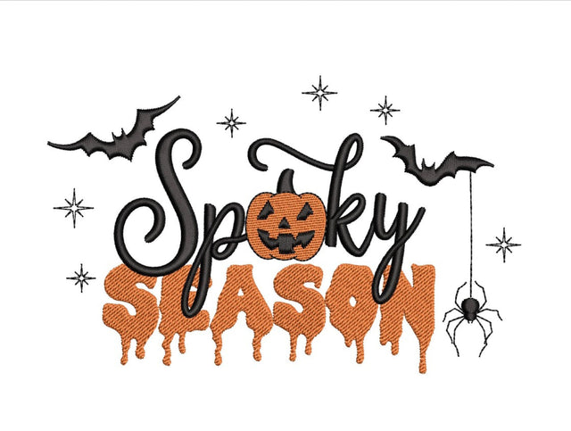 Spooky Season Embroidery Design, Halloween Embroidery Design, 4 sizes, Instant Download Embroidery/Applique DESIGNS Nino Nadaraia 