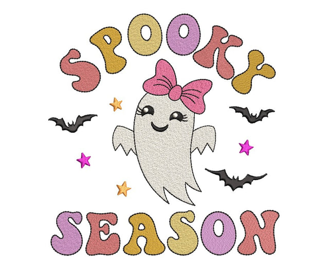Spooky Season Embroidery Design, Halloween Embroidery File, 3 sizes, Instant Download Embroidery/Applique DESIGNS Nino Nadaraia 